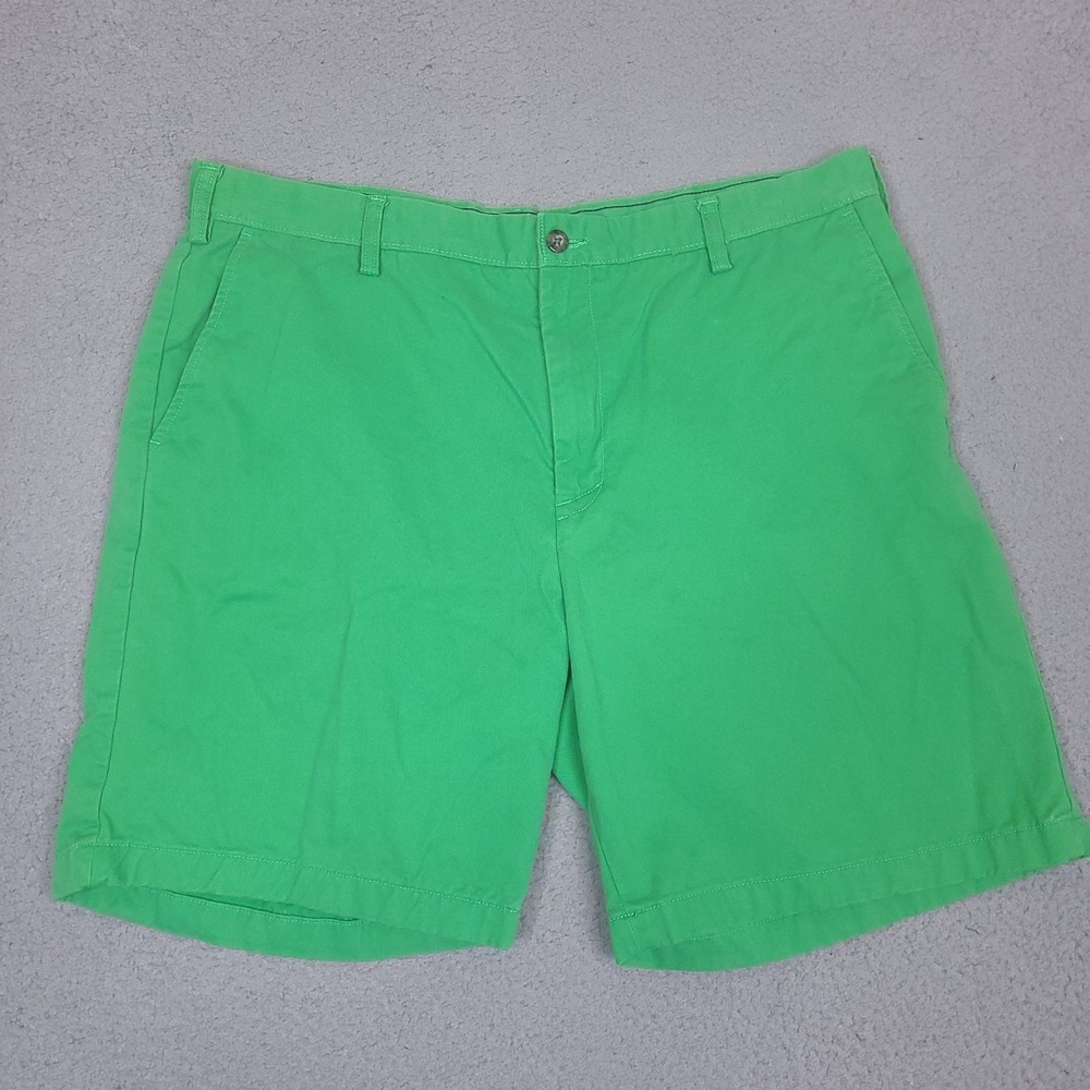 Nautica Shorts Mens 40 Green Chino‎ Flat Front Preppy Casual